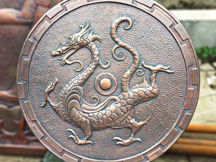 锻铜浮雕四大神兽之一青龙产(chǎn)品图